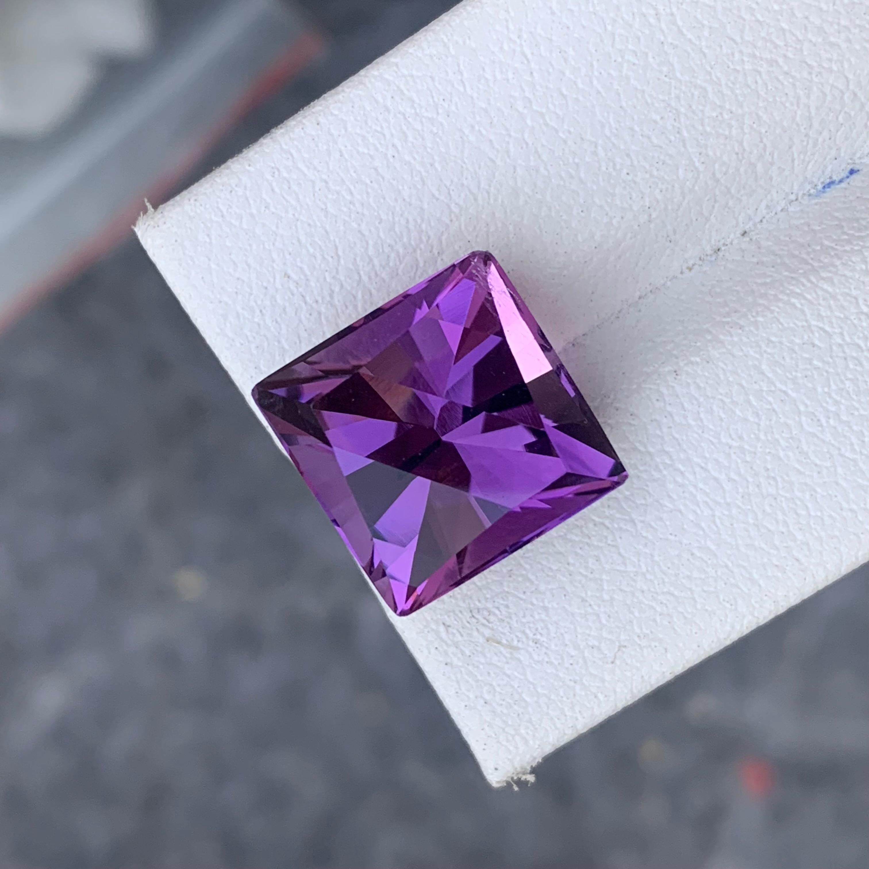 10.40 Carat Natural Loose Bar Cut Amethyst Gemstone From Brazil For Sale 1