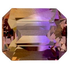 10.40 Carat Natural Loose Beautiful Ametrine Stone Emerald Cut Bolivia Gemstone