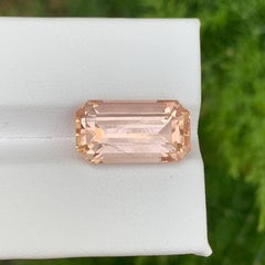 10.40 Carat Natural Loose Imperial Topaz Stone Emerald Cut Pakistani Gemstone