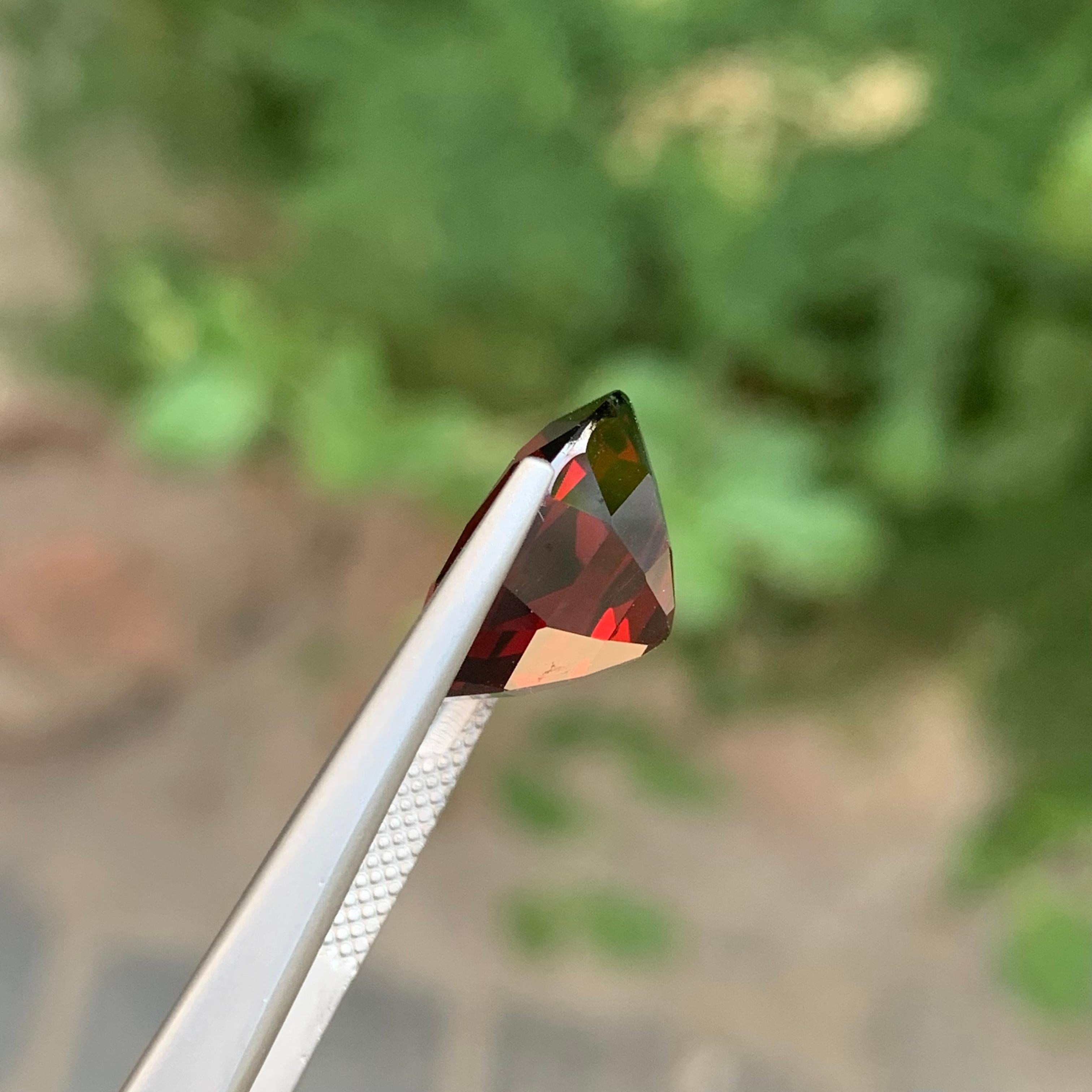 10.40 Carat Natural Loose Spessatite Garnet Cushion Cut Gemstone For Sale 1