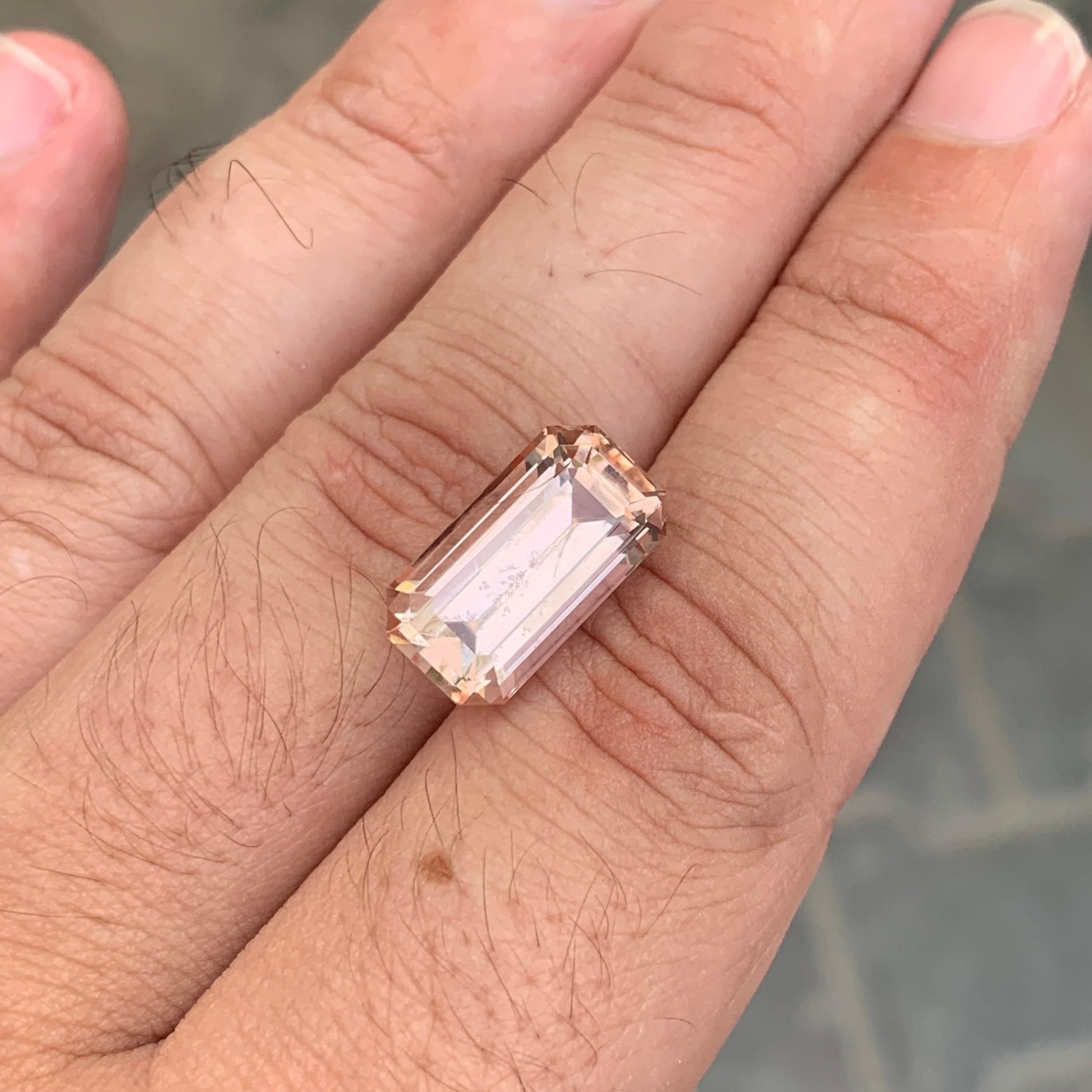 Emerald Cut 10.40 Carats Loose Imperial Topaz Natural Gemstone For Sale
