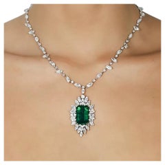 10.42 Carat Emerald Necklace