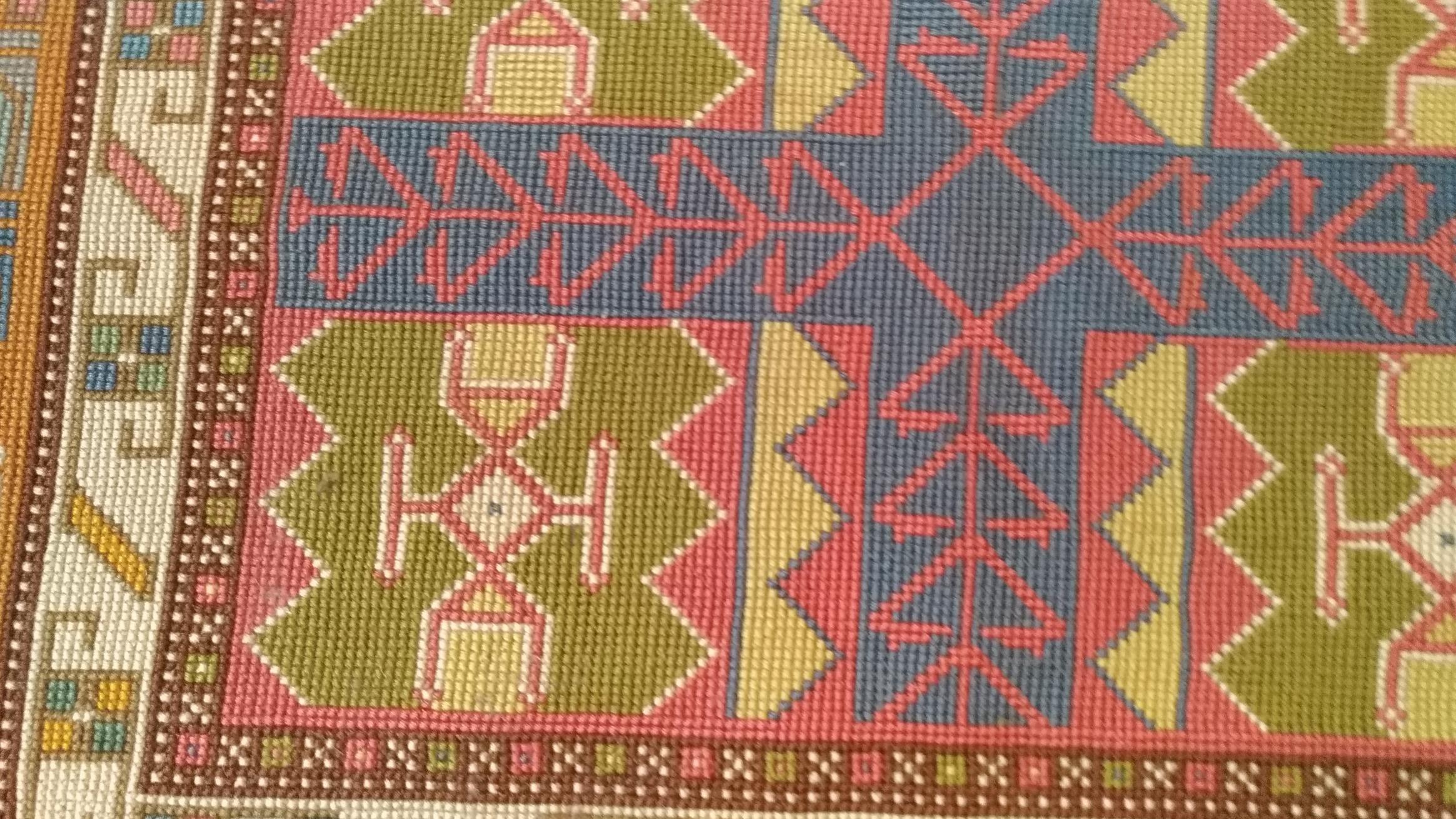 Needlepoint 1044 - 20th Century Needle Carpet, France For Sale