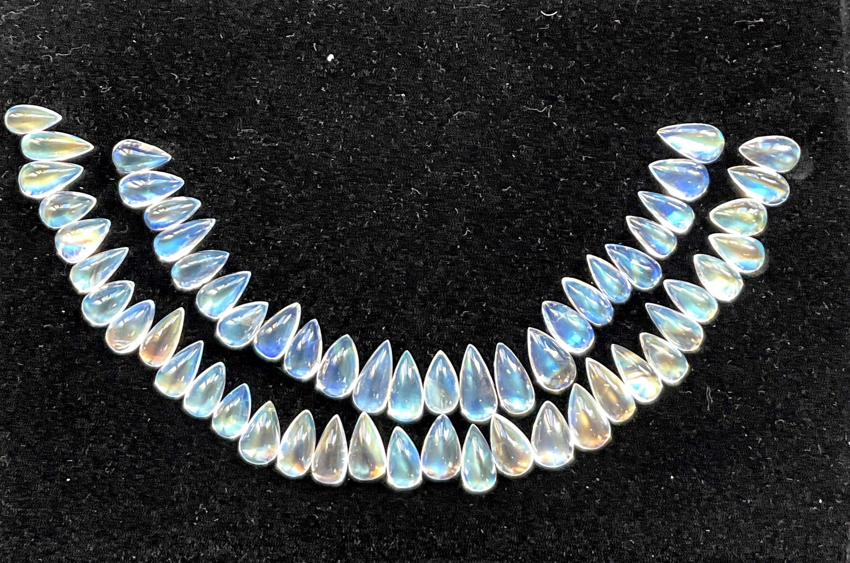 104,45 Karat Mondstein Top-Qualität Birne Layout für feinen Schmuck natürlichen Edelstein im Zustand „Neu“ im Angebot in Jaipur, RJ