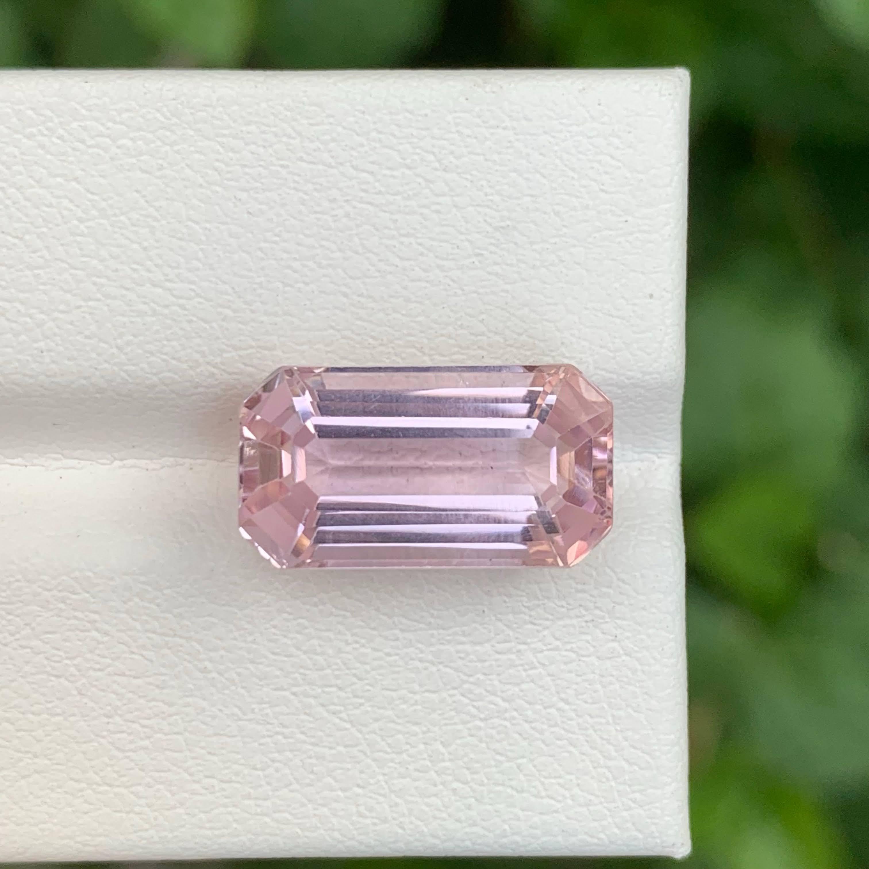 10.45 Carat Loose Pink Kunzite Stone Emerald Cut Natural Afghan Gemstone (pierre précieuse afghane) en vente 4