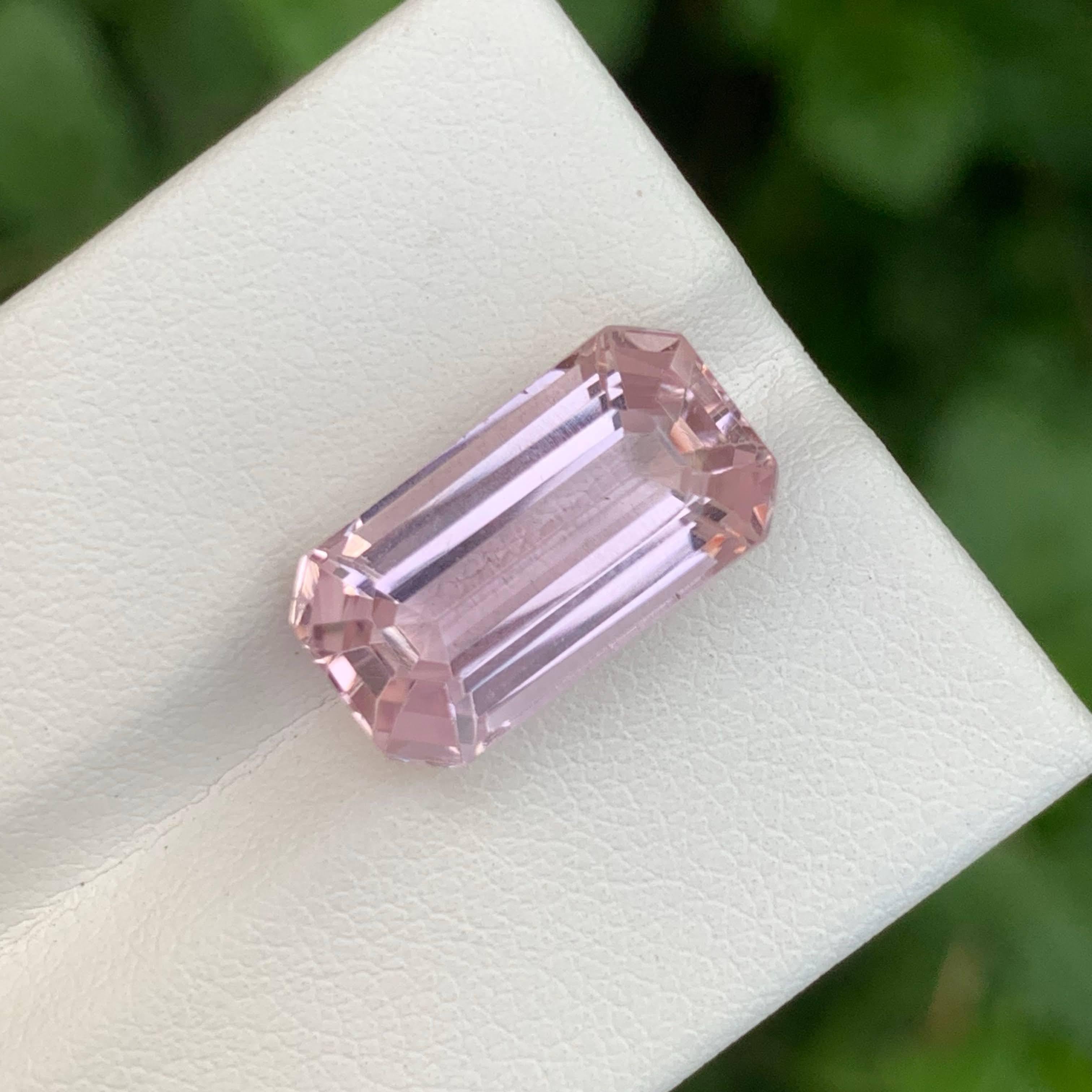 10.45 Carat Loose Pink Kunzite Stone Emerald Cut Natural Afghan Gemstone (pierre précieuse afghane) Neuf - En vente à Bangkok, TH