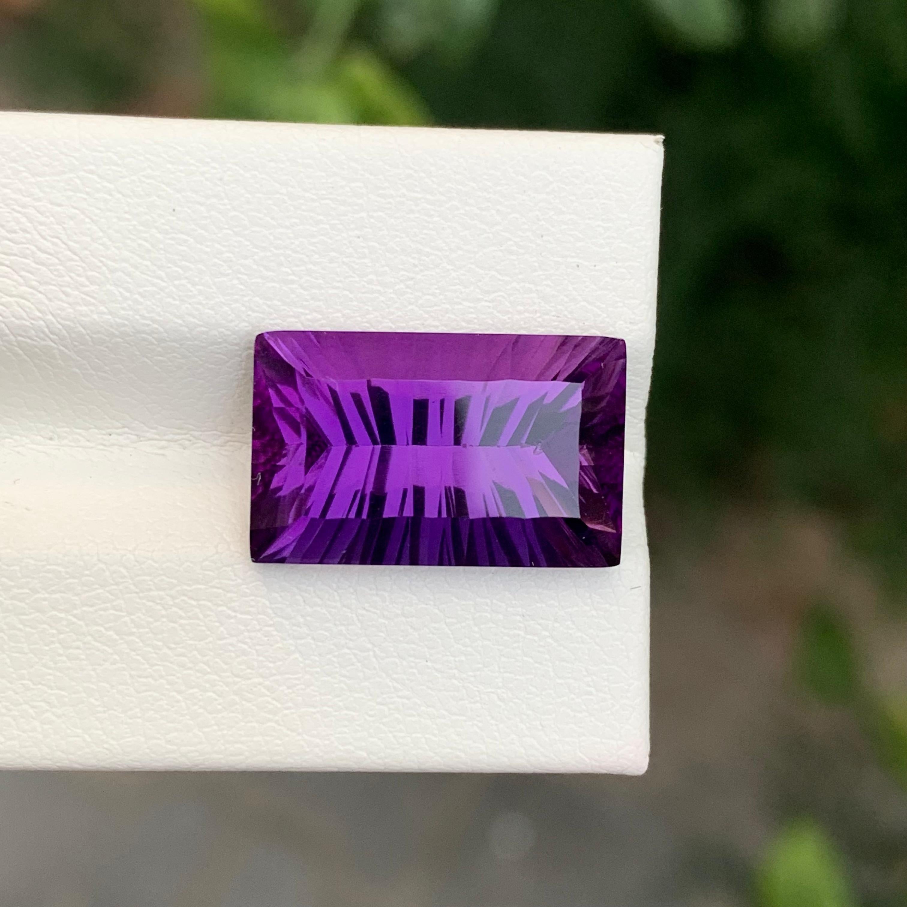 10,45 Karat Natürlicher loser Amethyst Baguette Form Edelstein (Arts and Crafts) im Angebot