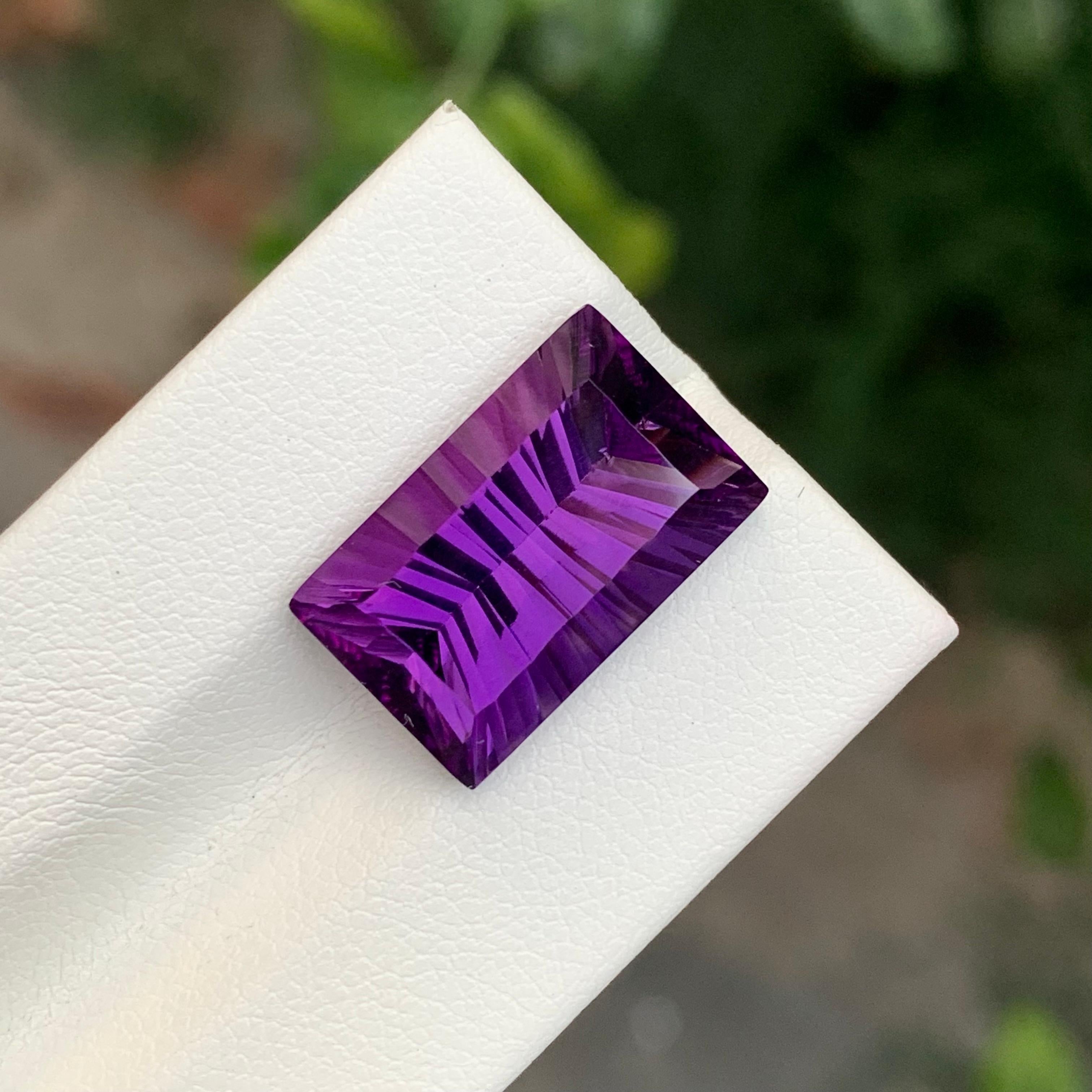 10,45 Karat Natürlicher loser Amethyst Baguette Form Edelstein für Damen oder Herren im Angebot
