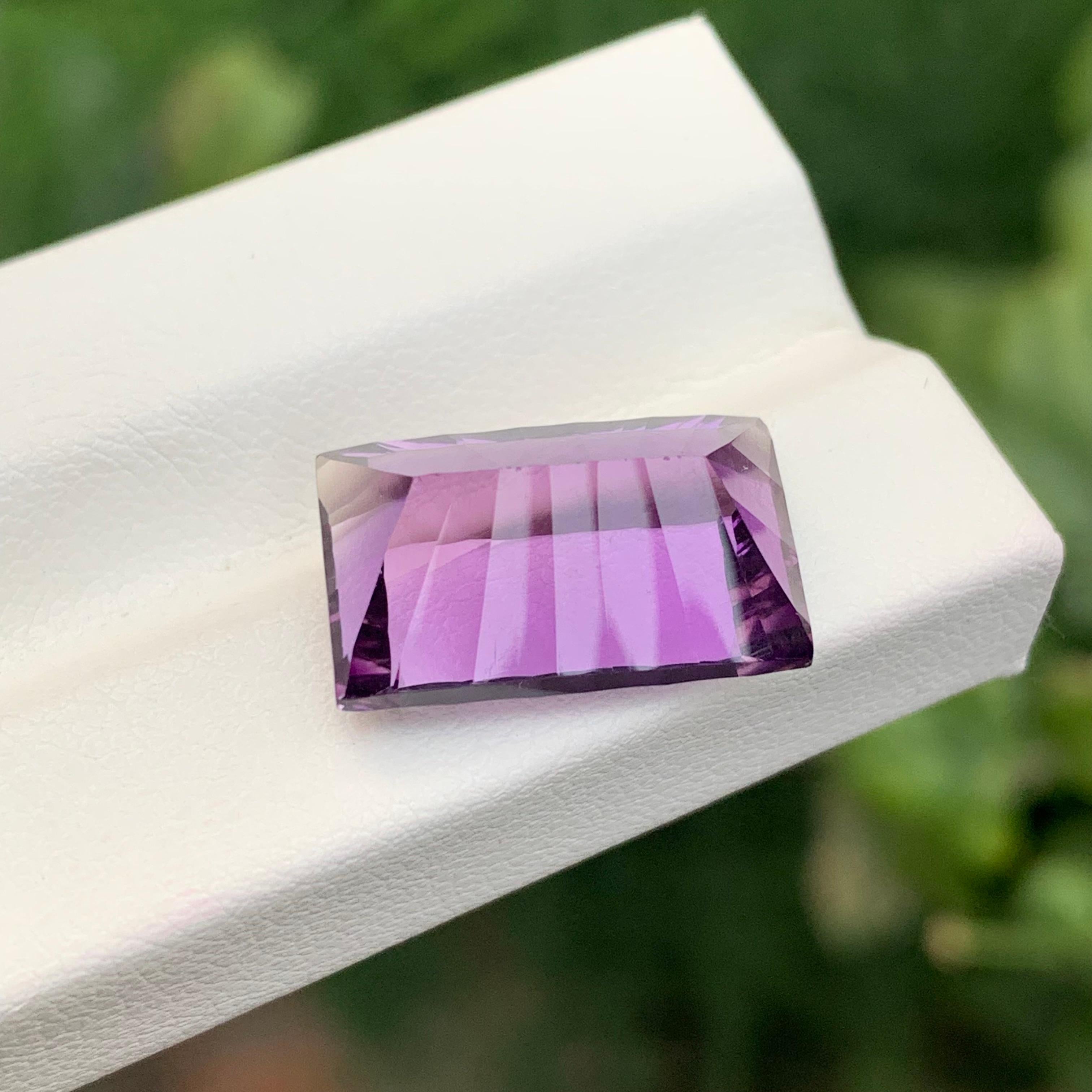 10,45 Karat Natürlicher loser Amethyst Baguette Form Edelstein im Angebot 1