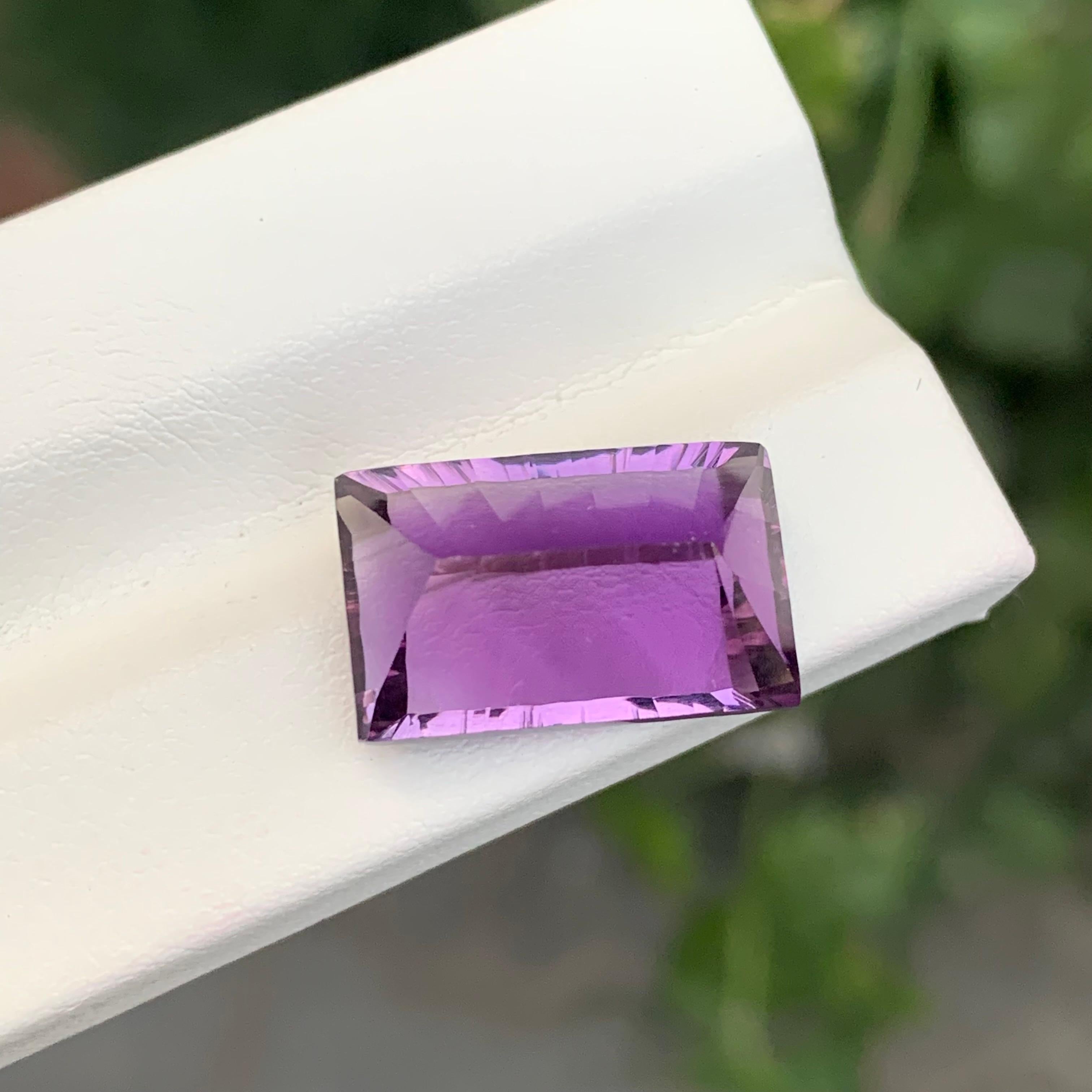 10,45 Karat Natürlicher loser Amethyst Baguette Form Edelstein im Angebot 2