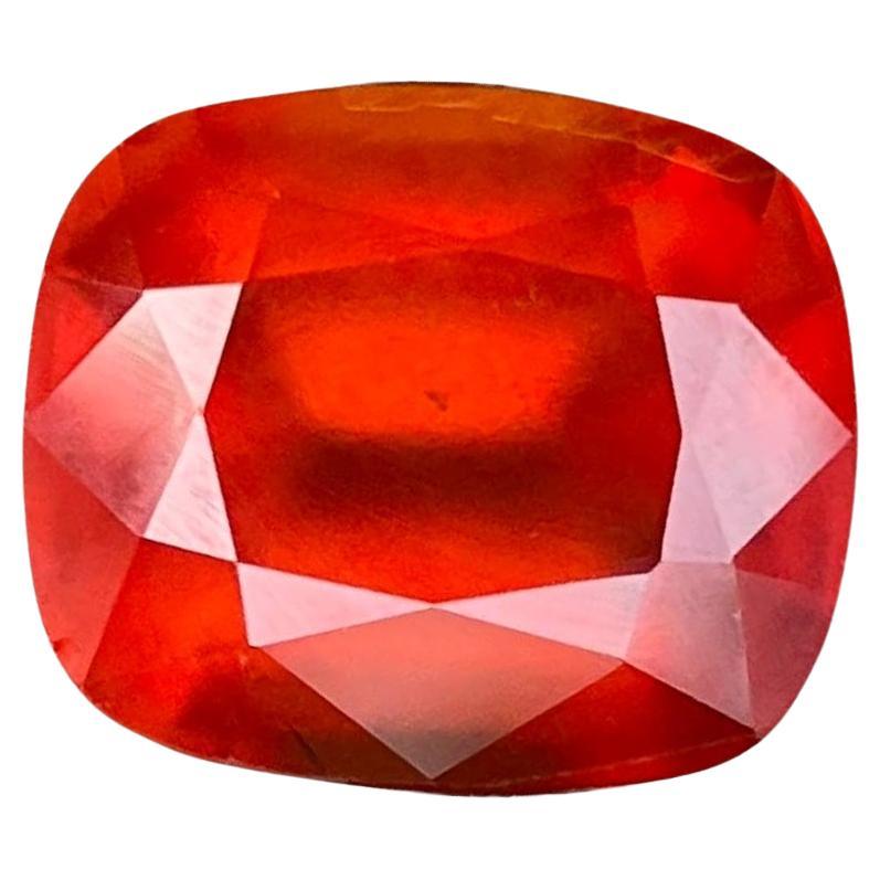 Pierre précieuse africaine rouge grenat hessonite taille coussin de 10,45 carats