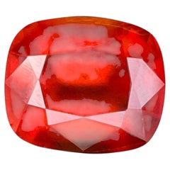 10.45 carats Red Hessonite Garnet Cushion Cut Natural African Gemstone