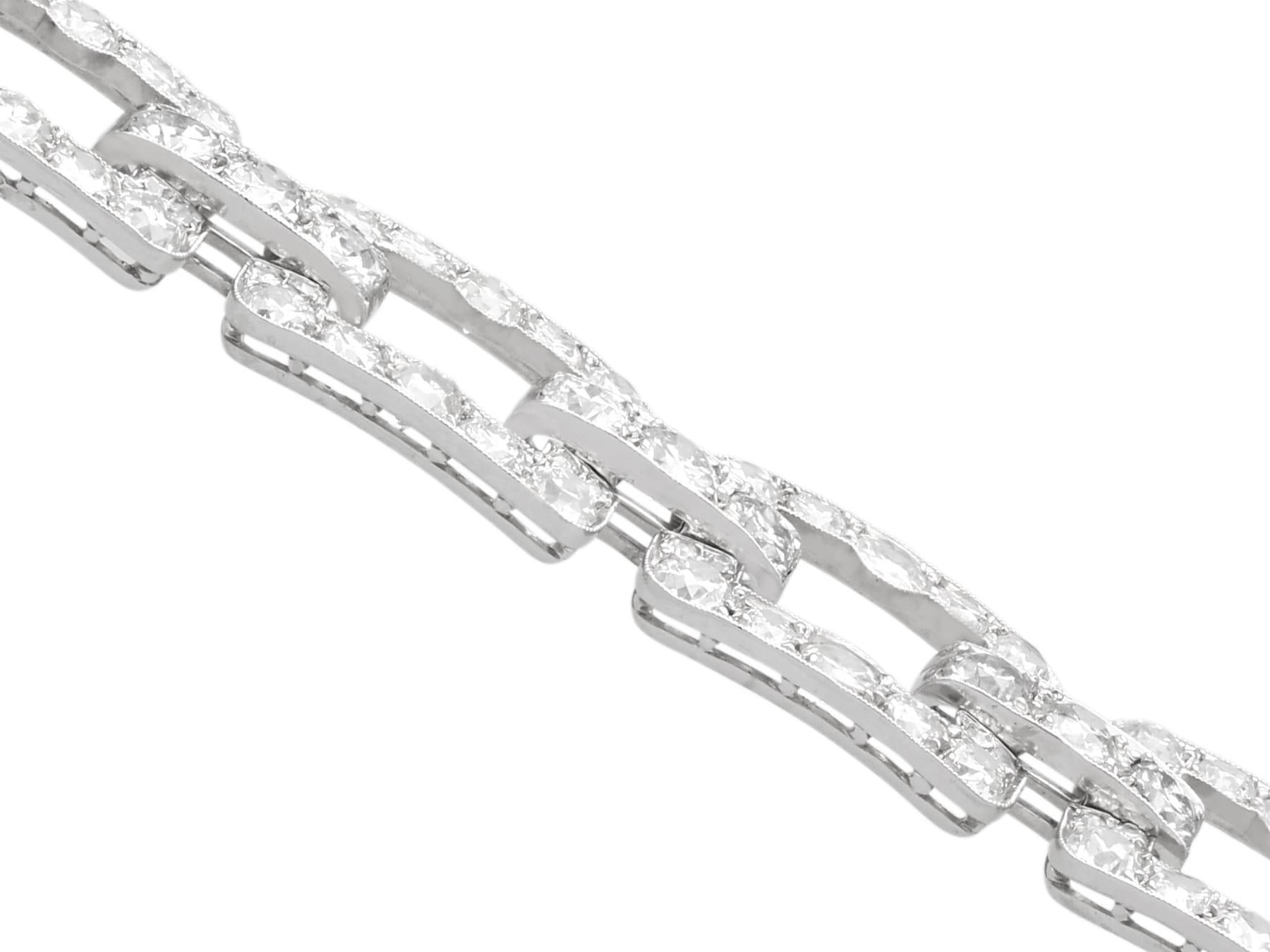 10.45ct Diamond and Platinum Bracelet - Art Deco - Antique French Circa 1920 en vente 1