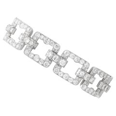 10.45ct Diamond and Platinum Bracelet - Art Deco - Antique French Circa 1920
