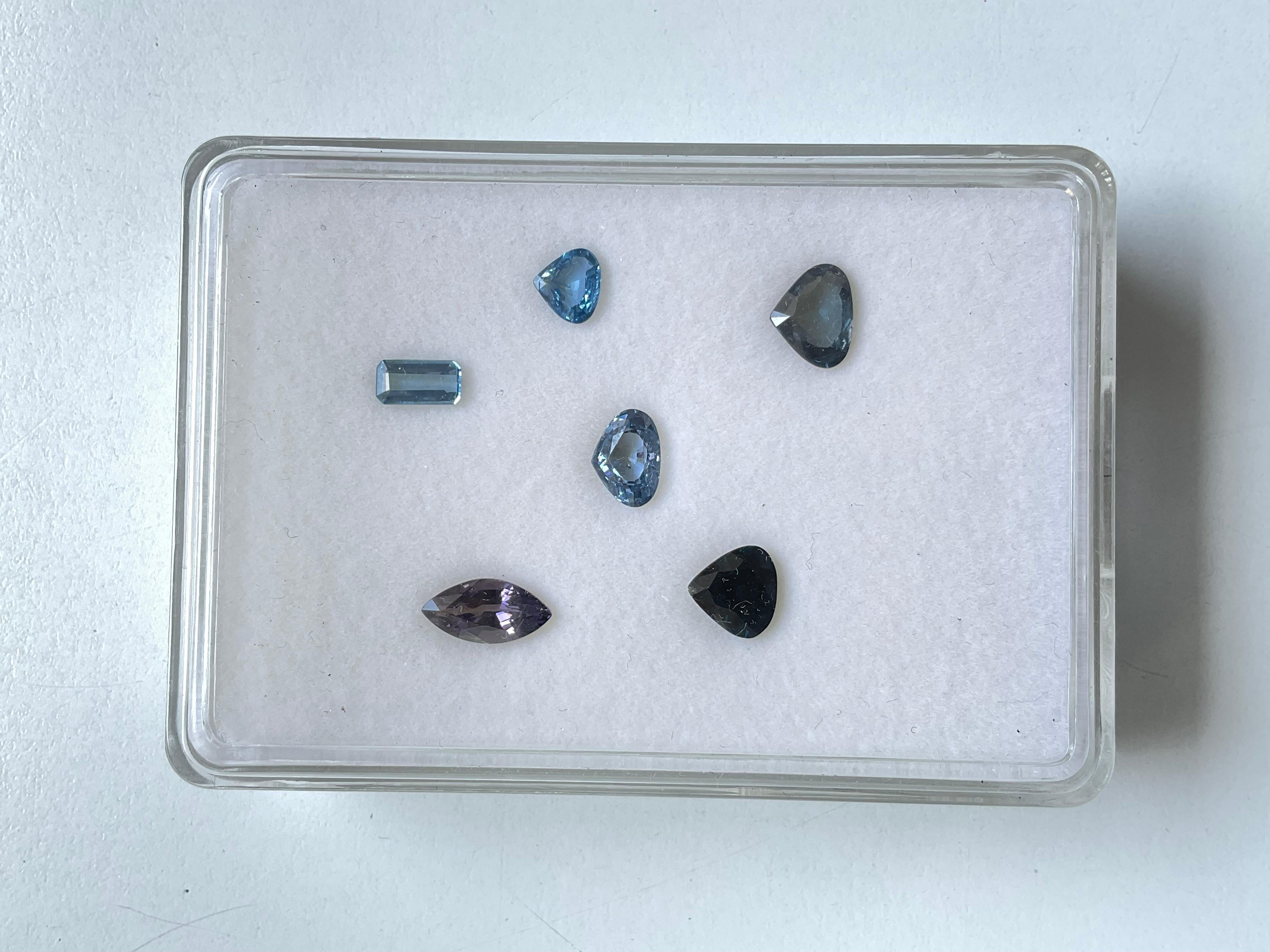 10.47 Carat Grey & Blue Spinel Tanzania Faceted Fancy Cut stone Natural Gemstone For Sale 1
