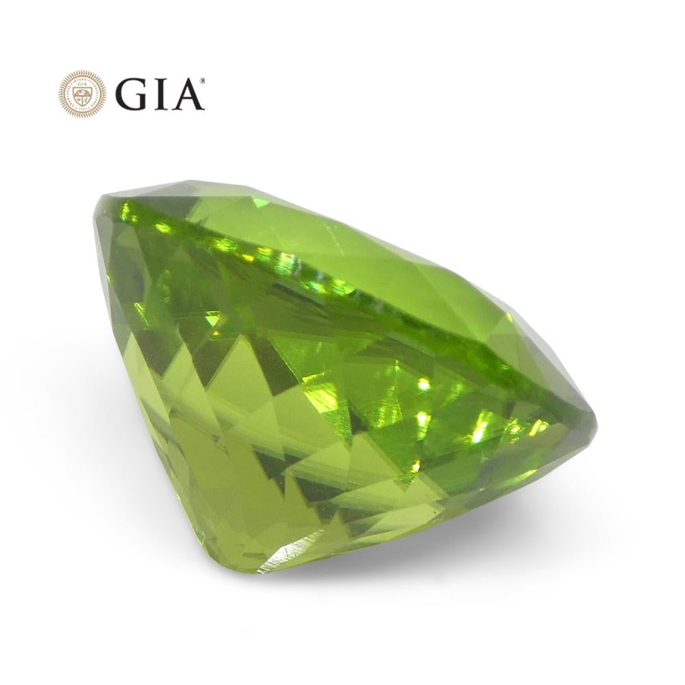 10.47ct Oval Yellowish Green Peridot GIA Certified For Sale 3