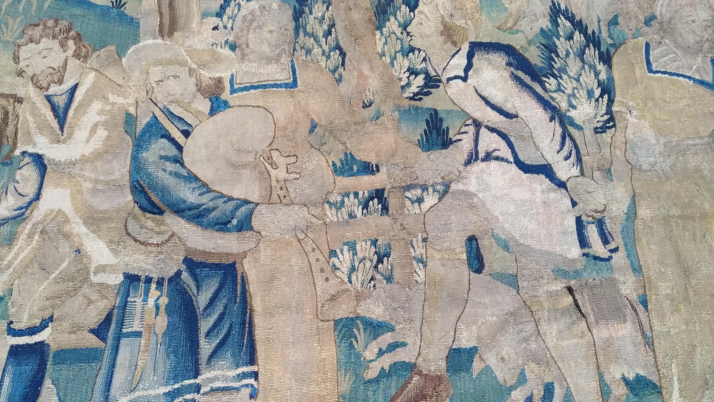 Belgian   17th Century Tapestry Village Festival - n° 1048 For Sale