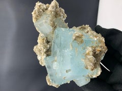 1048 Gram Marvellous Aquamarine Specimen With Muscovite From Nagar, Pakistan