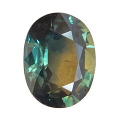 1.04ct Australia Untreated Blue Green Yellow Parti Colour Sapphire