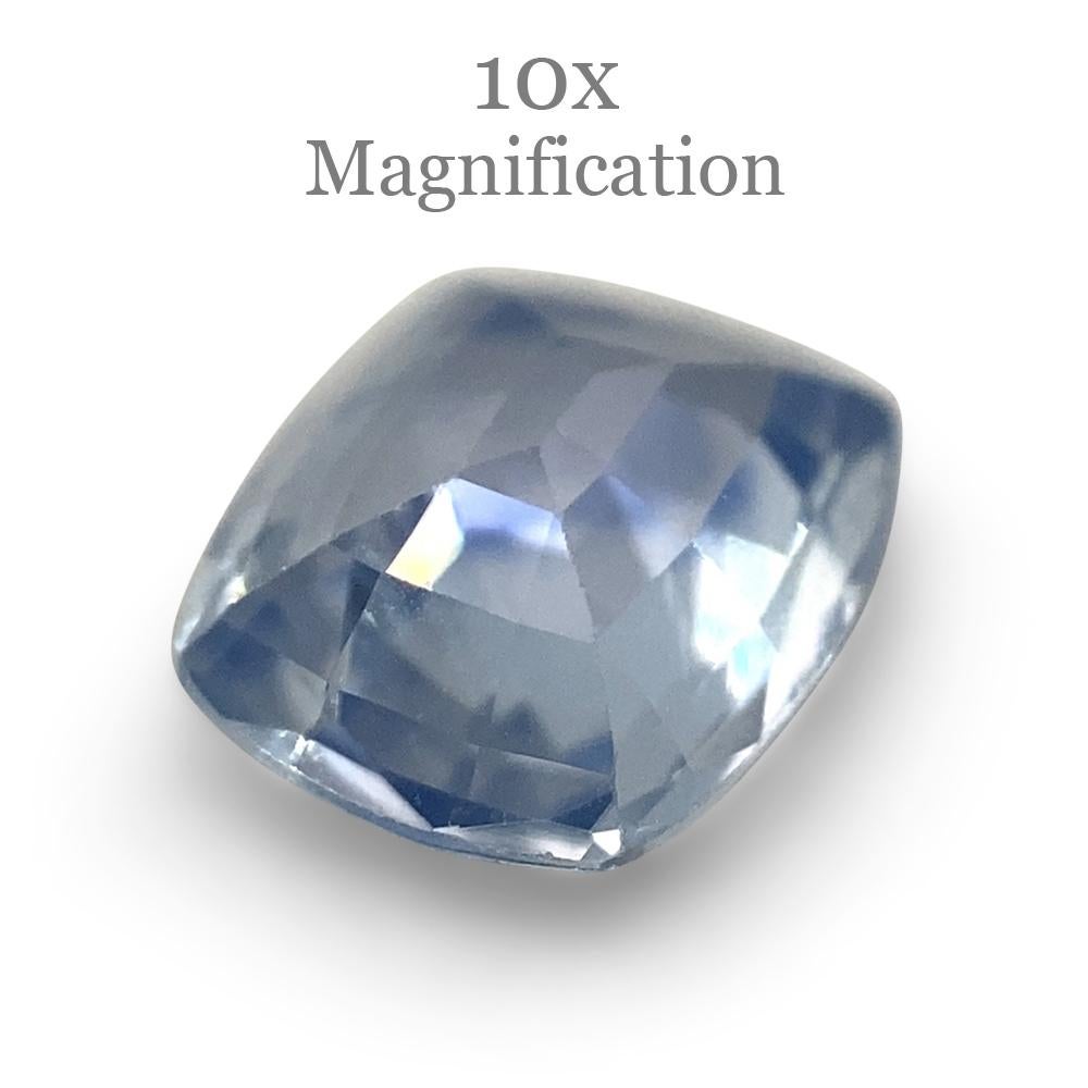 1.04ct Cushion Icy Blue Sapphire from Sri Lanka Unheated For Sale 5