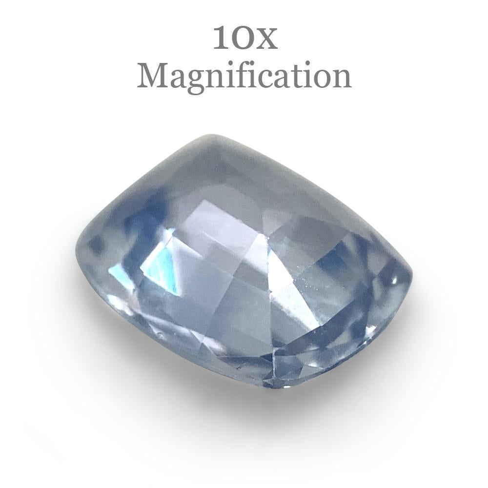 1.04ct Cushion Icy Blue Sapphire from Sri Lanka Unheated For Sale 6