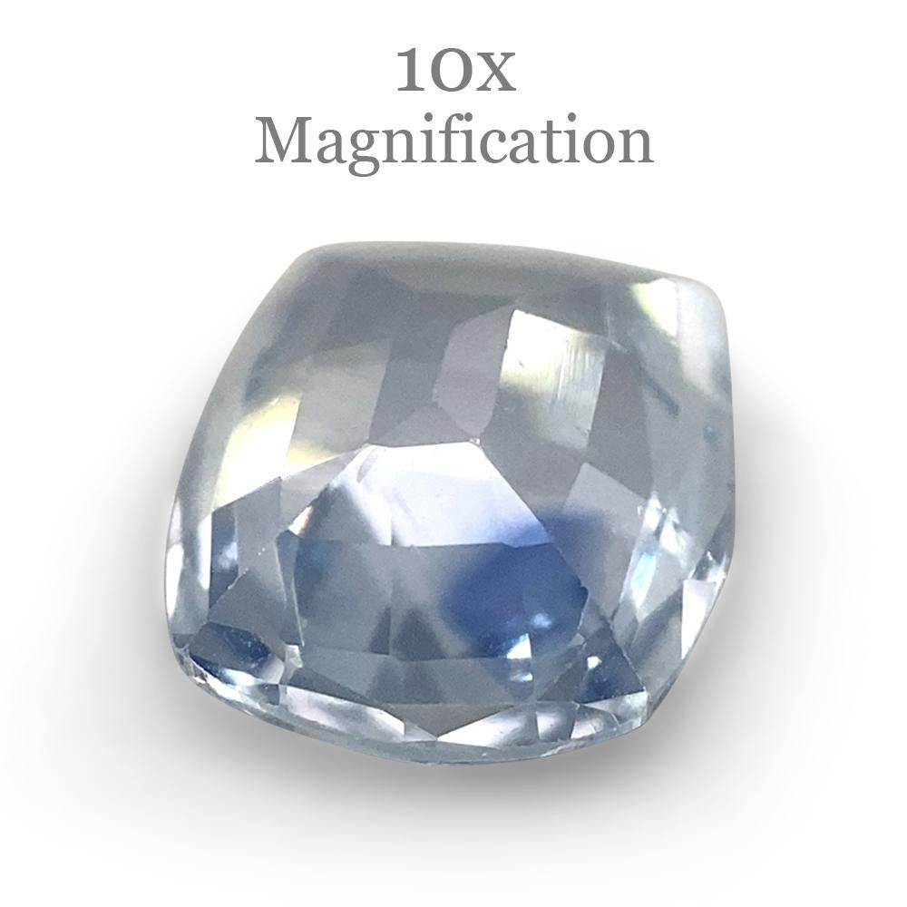 1.04ct Cushion Icy Blue Sapphire from Sri Lanka Unheated For Sale 7