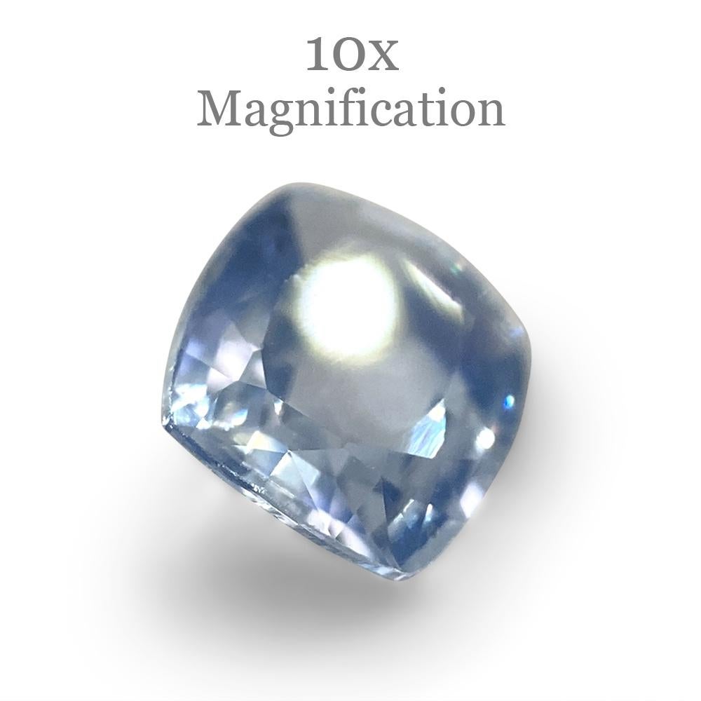 1.04ct Cushion Icy Blue Sapphire from Sri Lanka Unheated For Sale 8