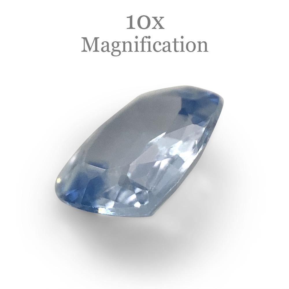 1.04ct Cushion Icy Blue Sapphire from Sri Lanka Unheated For Sale 1