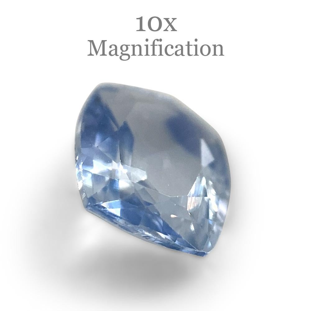 1.04ct Cushion Icy Blue Sapphire from Sri Lanka Unheated For Sale 4