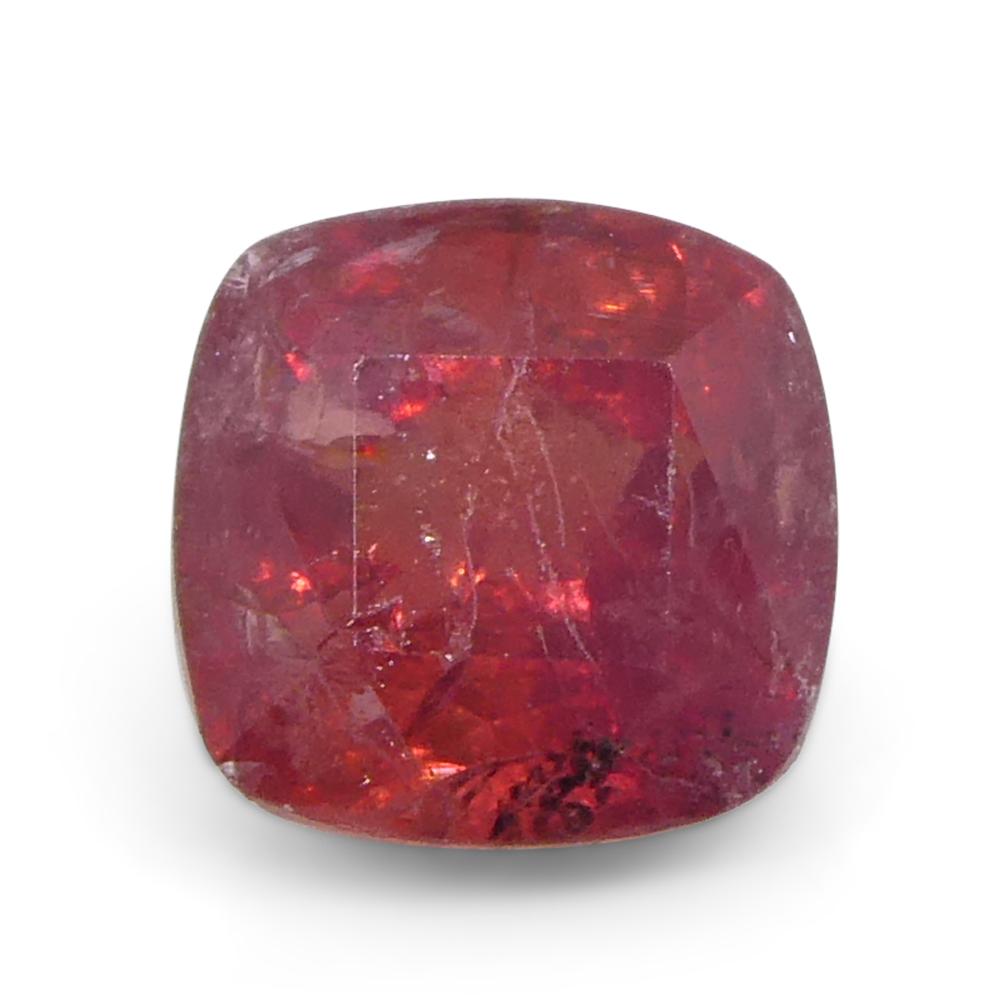 1.04ct Cushion Orangy-Red Sapphire from Tanzania For Sale 2