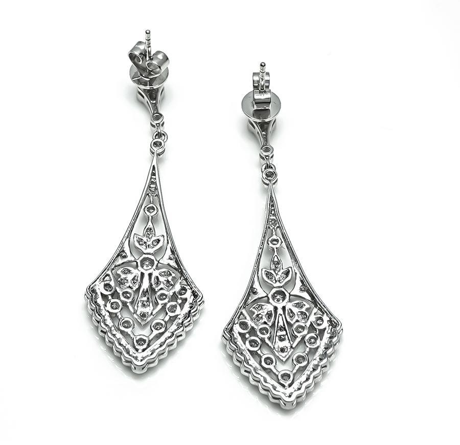 1.04ct Diamond Chandelier Earrings In Good Condition For Sale In New York, NY