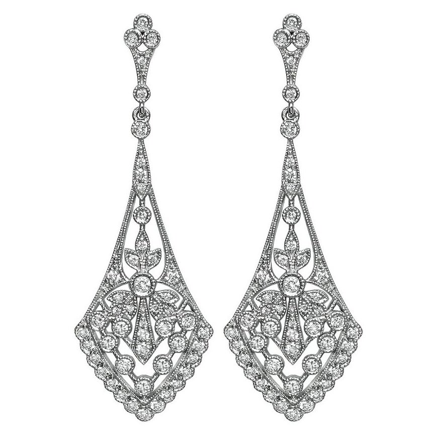 1,04 Karat Diamant-Chandelier-Ohrringe
