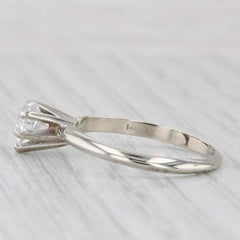 1.04 Karat Herz Solitär Diamant Verlobungsring 14k Weißgold Größe 8,5 GSI