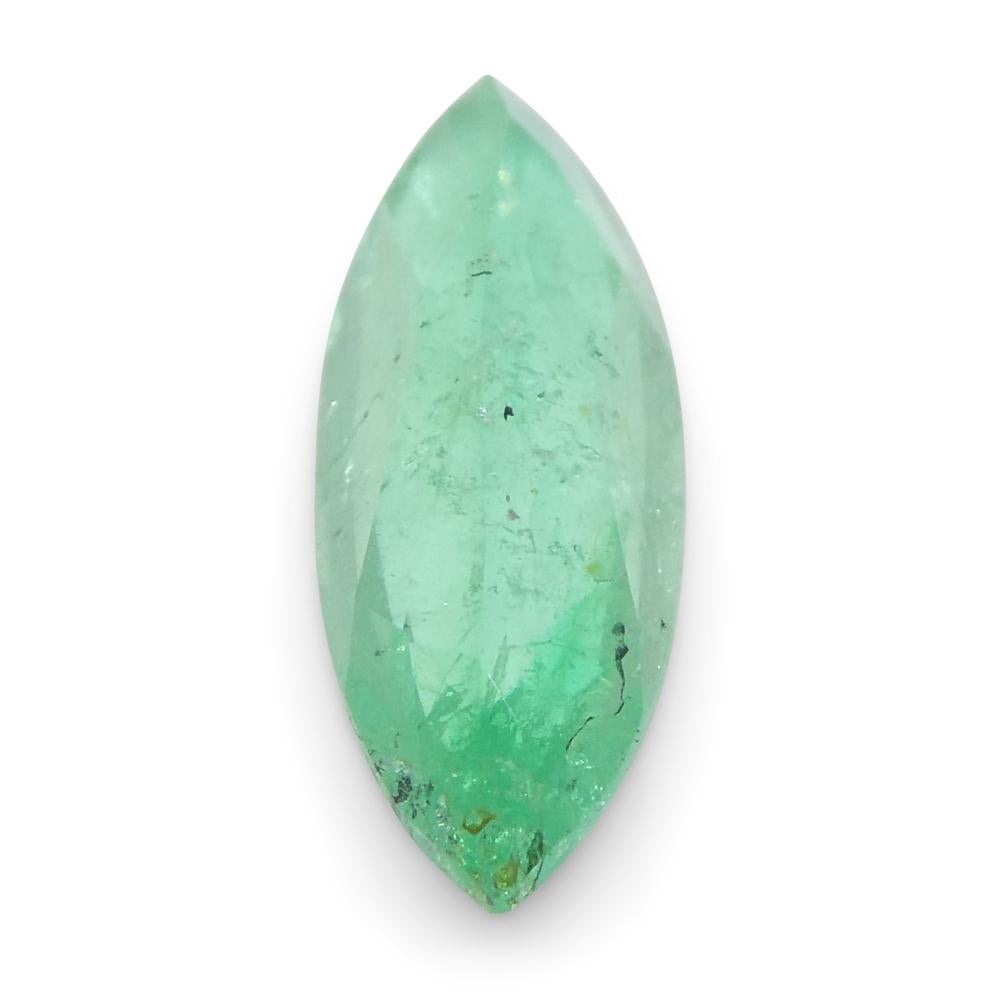 1.04ct Marquise Green Emerald from Colombia For Sale 2