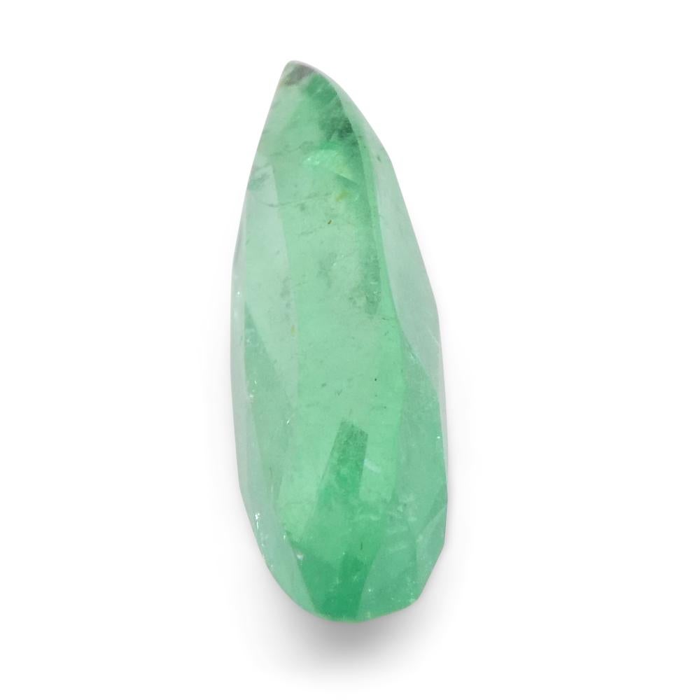 1.04ct Marquise Green Emerald from Colombia For Sale 4