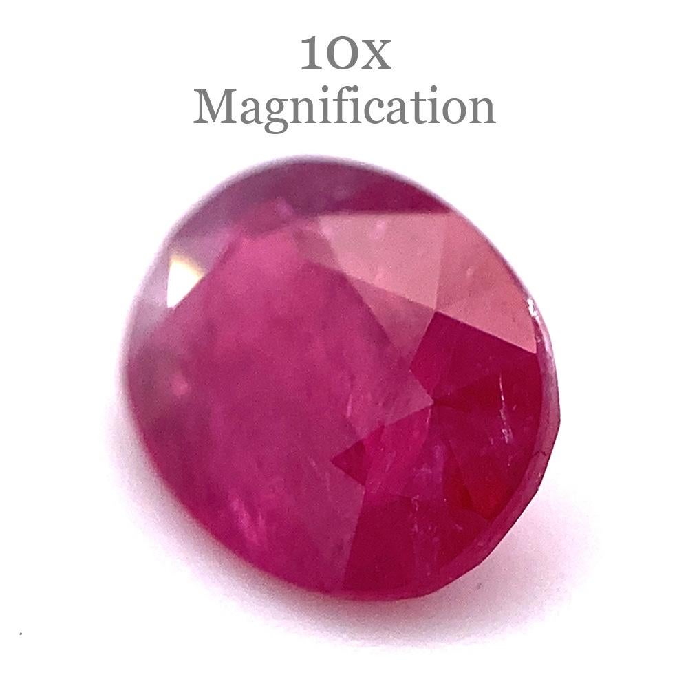 1.04ct Oval Red Ruby from Mozambique 10