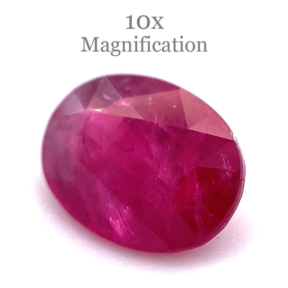 1.04ct Oval Red Ruby from Mozambique 11