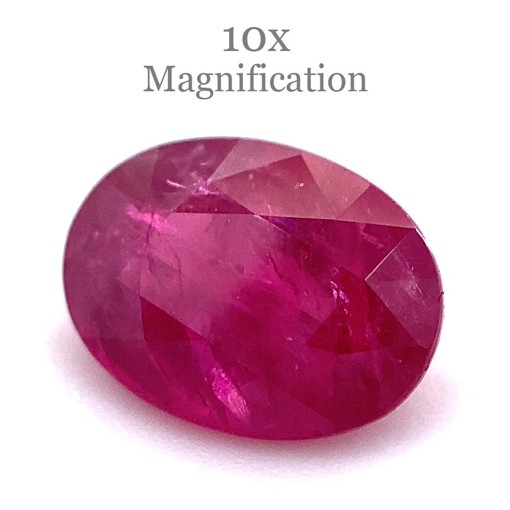 1.04ct Oval Red Ruby from Mozambique 12