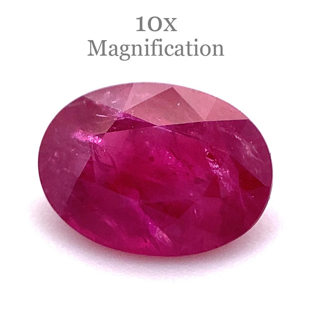 1.04ct Oval Red Ruby from Mozambique 13