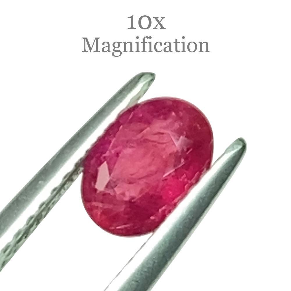 Brilliant Cut 1.04ct Oval Red Ruby from Mozambique