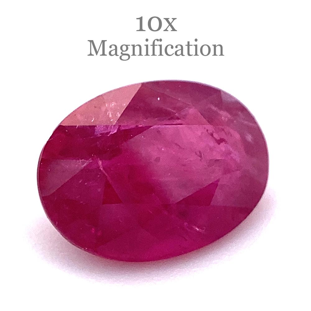 Women's or Men's 1.04ct Oval Red Ruby from Mozambique