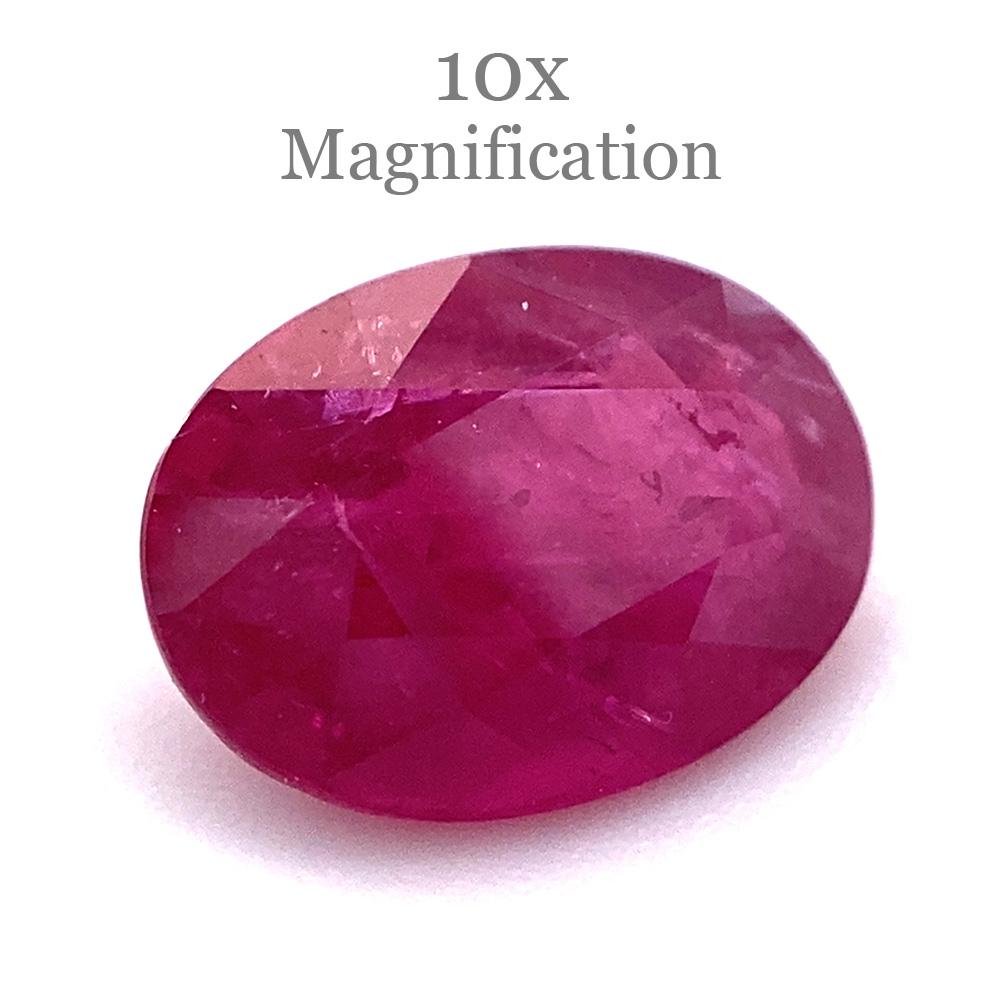 1.04ct Oval Red Ruby from Mozambique 1