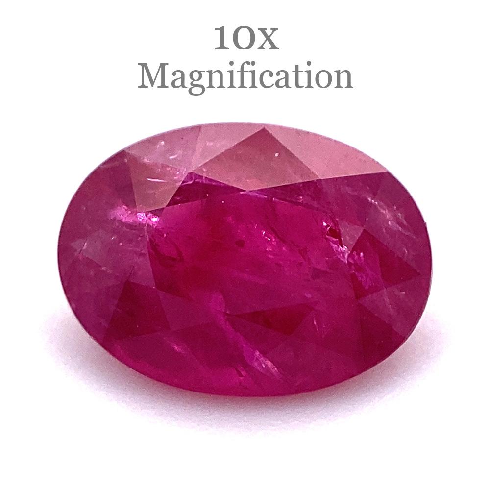 1.04ct Oval Red Ruby from Mozambique 2