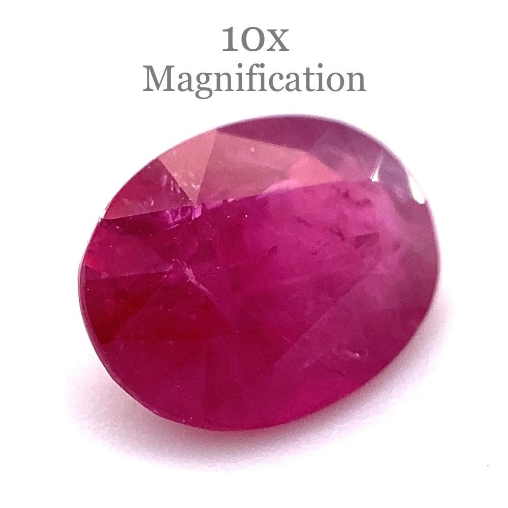 1.04ct Oval Red Ruby from Mozambique 3