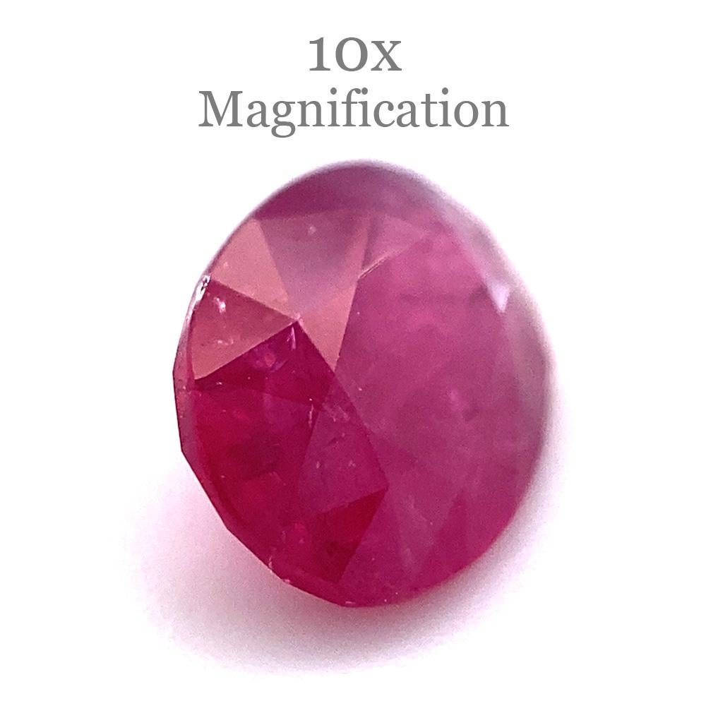 1.04ct Oval Red Ruby from Mozambique 4