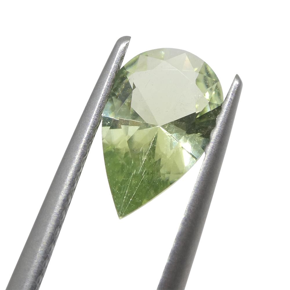 Taglio brillante 1.04ct Tormalina verde perla in vendita