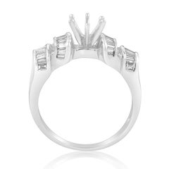 1.04 Carat Platinum Diamond Engagement Ring Mounting