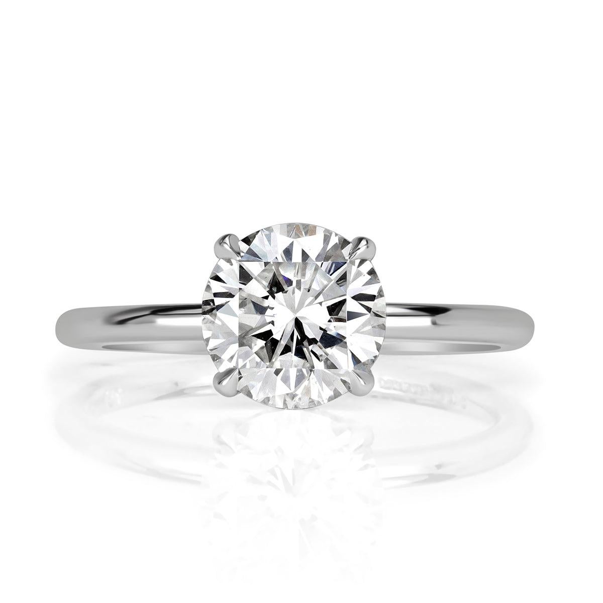 1.04ct Round Brilliant Cut Diamond Engagement Ring For Sale