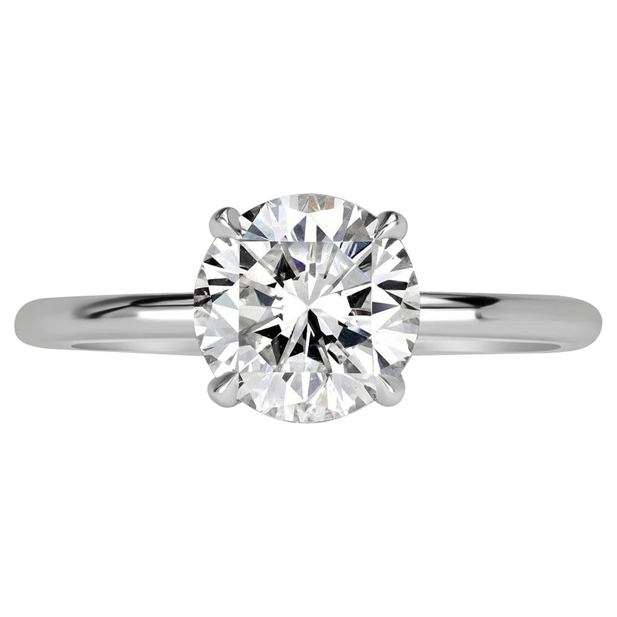 1.04ct Round Brilliant Cut Diamond Engagement Ring en venta