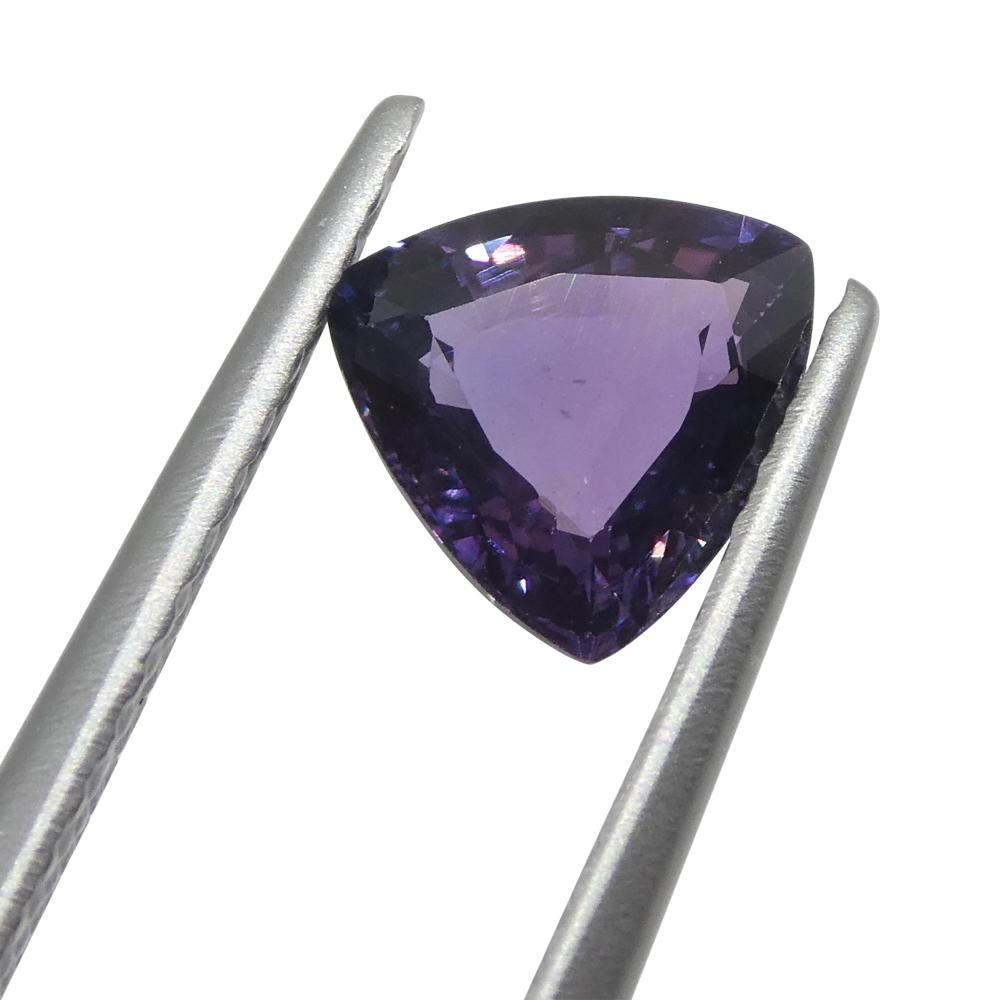 1.04ct Trillion Purple Sapphire from Madagascar Unheated For Sale 5